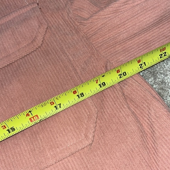 Avec Les Filles Rose Pink Corduroy Cropped Shacket Jacket Size Medium - Picture 15 of 15